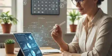 Indépendant analysant des graphiques de cotisations sociales pour 2026