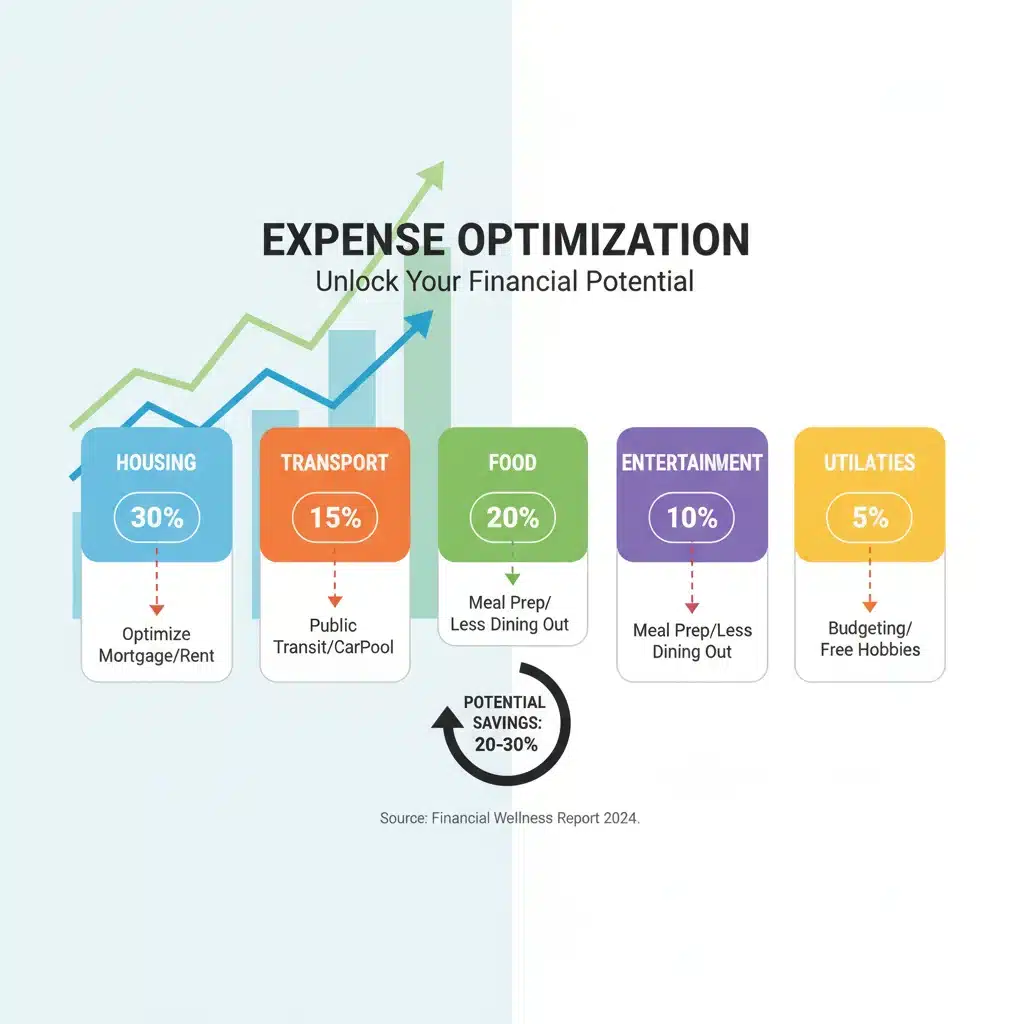 Infographie des catégories de dépenses pour une optimisation budgétaire efficace