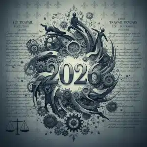 Document juridique symbolisant les modifications du droit du travail en France pour 2026