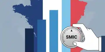 Graphique illustrant l'augmentation du SMIC en France et son impact sur les salaires en 2026.