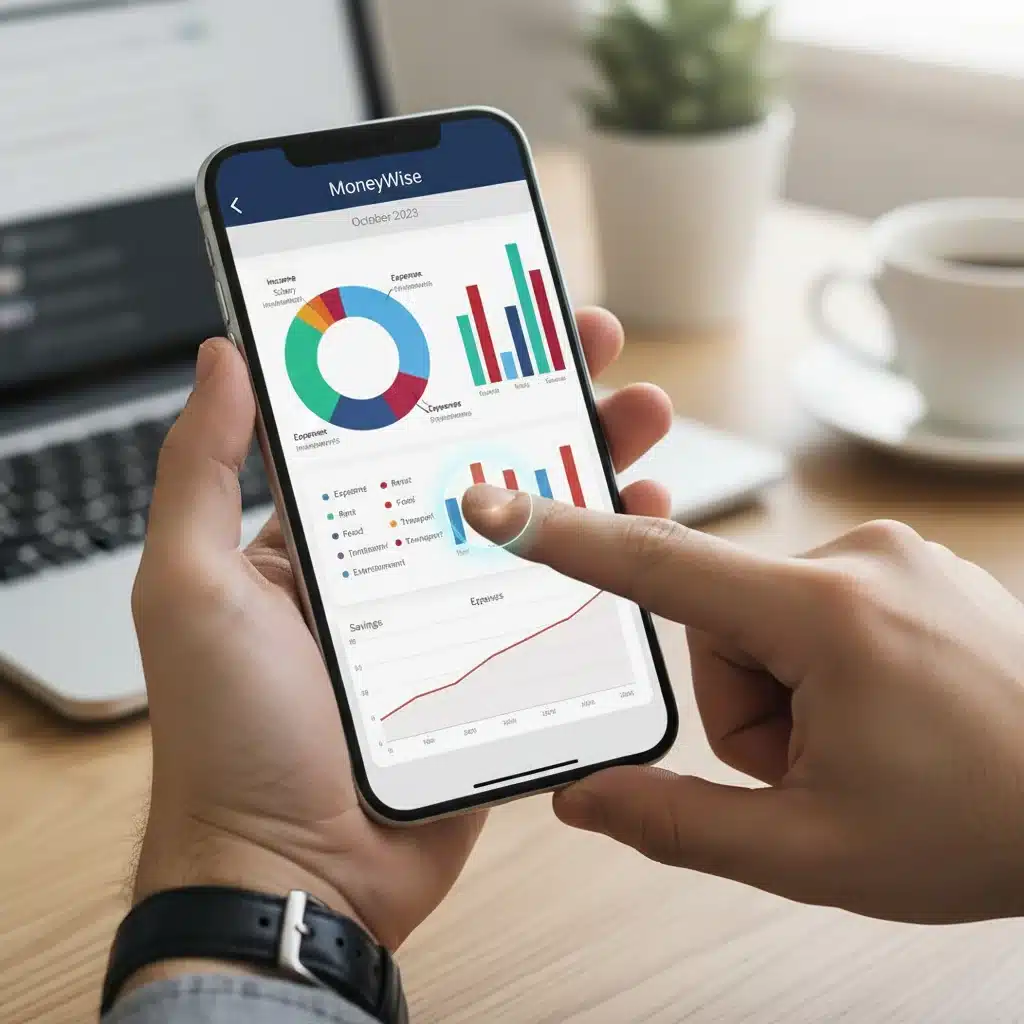 Application de gestion de budget sur smartphone pour suivre les dépenses.