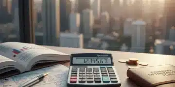 Calculatrice et documents fiscaux sur un bureau, symbolisant l'optimisation fiscale et la planification financière.