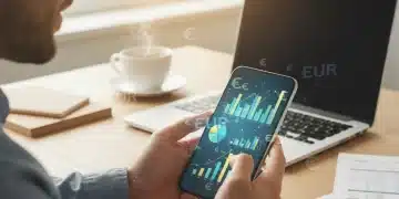 Graphiques financiers sur un smartphone pour la gestion budgétaire personnelle en France en 2026